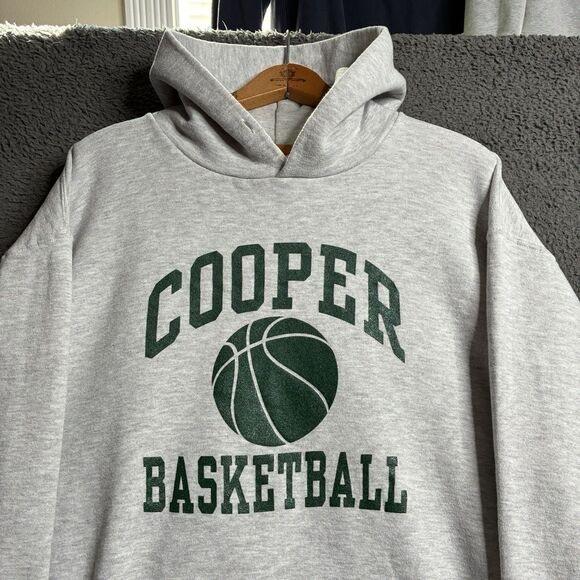 Vintage Y2K Russell Athletic Gray Blank Cotton Men’s Hoodie Size Large - Picture 2 of 14